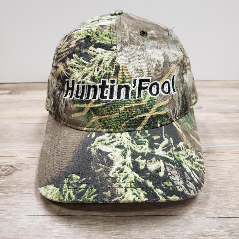 Huntin Fool Hat Cap Strap Back Mens One Size Camo Paramount Outdoors Adjustable